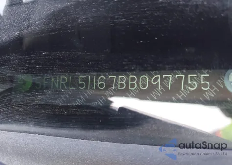 2011 Honda Odyssey Ex-L из США, поврежденный, VIN 5FNRL5H67BB097755